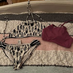 billabong 2 tops, 1 bottom